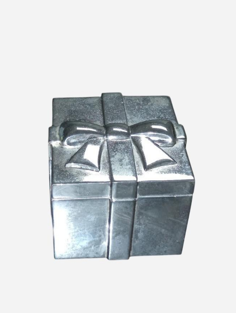 Silver Bow Gift Box Trinket Box